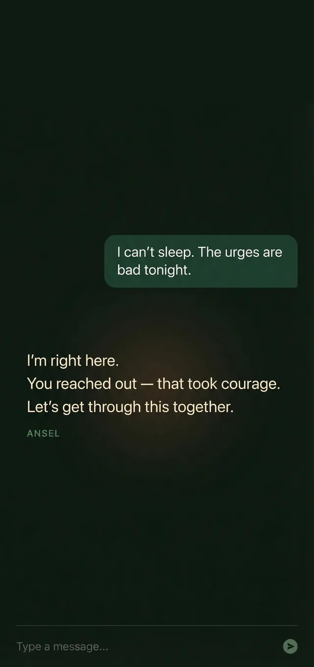 Conversation in Ansel with a verse and short reflection
